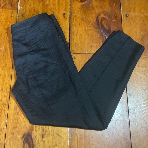 Akris Seersucker Pant Size 8 Black Pinstripe - Picture 9 of 13